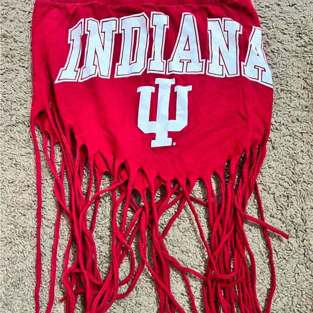Indiana Red Fringe Top